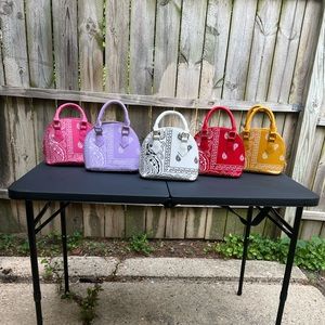 Bandanna bucket hat with matching Crossbody bag